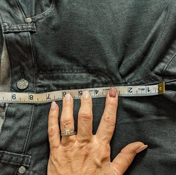 𝅺PRANA Kayla Black Wash Denim Straight Leg Jeans 14 Mid Rise Organic Cotton - Picture 11 of 14